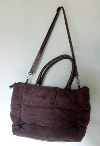 Bolso Grande Acolchado Marrón