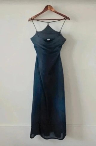 Vestido Midi Negro Estilo Y2K