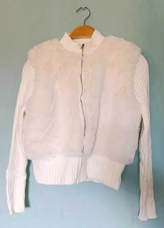 Chaquetilla blanca suave y calentita