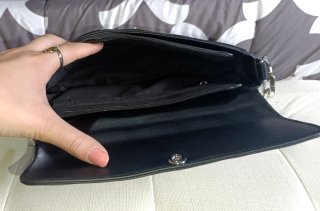 Bolso de Fiesta Negro Acolchado