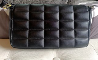 Bolso de Fiesta Negro Acolchado