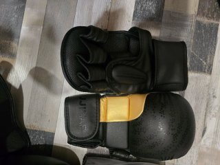 Guantes MMA JIMAE Negros y Dorados
