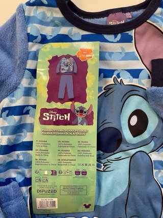 Pijama Disney Stitch Infantil 6A Novo