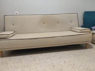 Sofá Cama Tipo Libro Beige