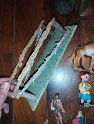Lote antiguas figuras de belén años 60-70.