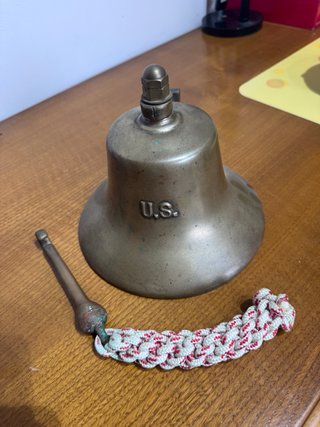 Campana naval antigua bronce U.S.