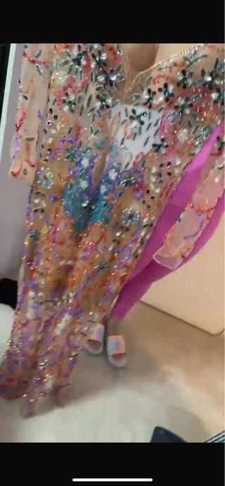 Vestido de fiesta pedrería hecho a medida