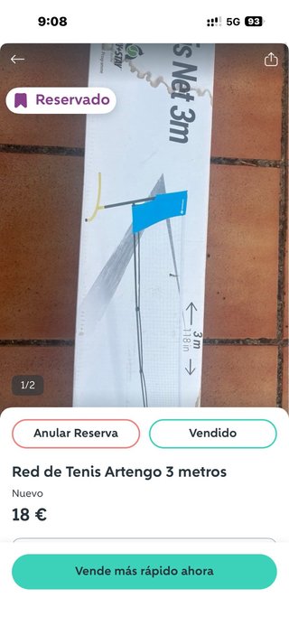 Red de Tenis Artengo 3 metros