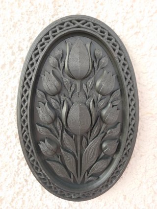 Placa de Parede Decorativa Tulipas