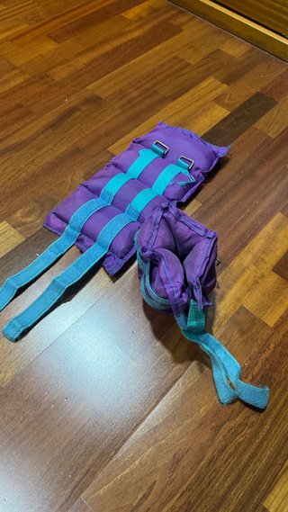 Pesas Tobilleras/Muñequeras Velcro Morado