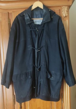 Chaquetón caballero 100% piel ovino azul ma