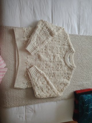 Jersey Zara Beige con Perlas