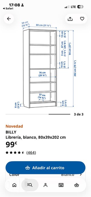 Estanterías IKEA Billy Blanca