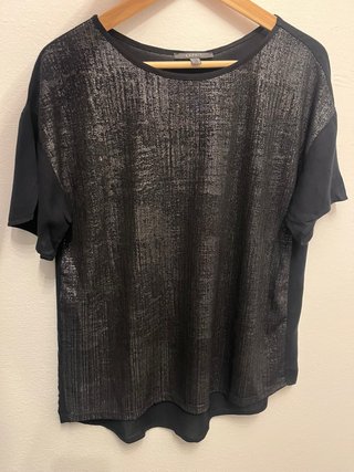 Camisa fiesta Esprit negra y plateada