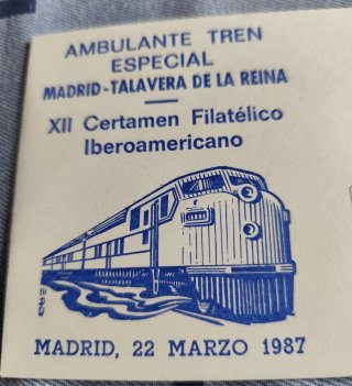 Sobre Conmemorativo Tren Madrid-Talavera 1987