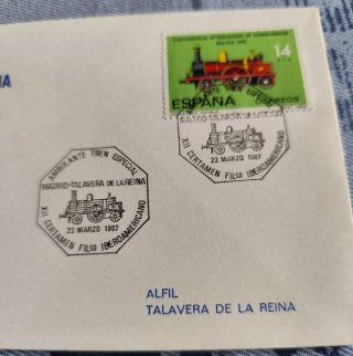 Sobre Conmemorativo Tren Madrid-Talavera 1987