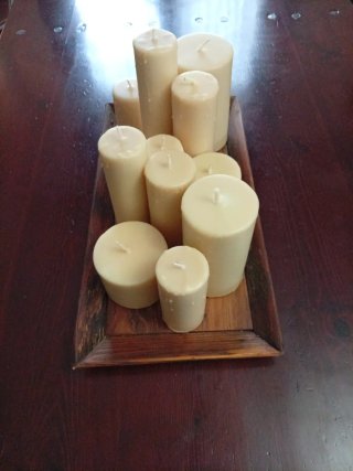 Bandeja de Madera Antigua Artesanal 50x27cm