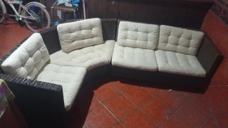 Sofá Rinconera de Mimbre