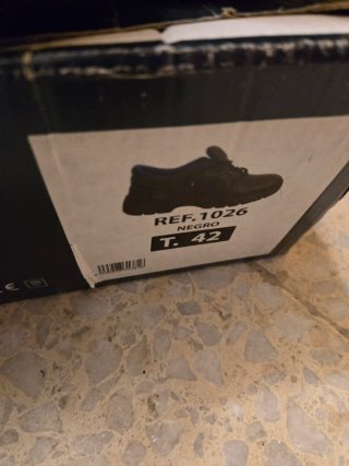 Zapatos de seguridad negros y azules