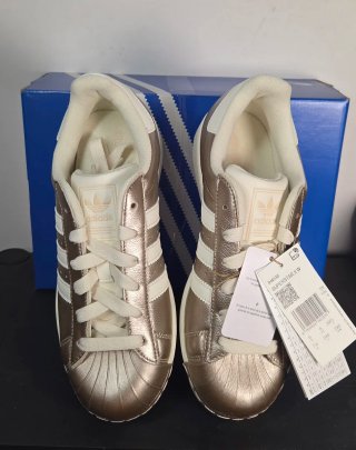 Adidas Superstar II Dourado/Branco Tamanho 39 1/3