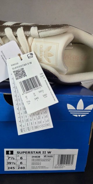 Adidas Superstar II Dourado/Branco Tamanho 39 1/3