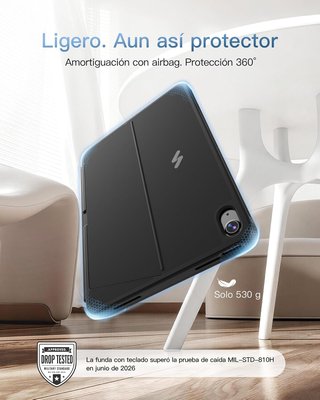 Funda con Teclado para iPad 11" A16 y 10,9"