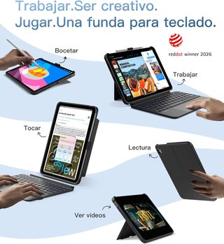 Funda con Teclado para iPad 11" A16 y 10,9"