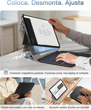Funda con Teclado para iPad 11" A16 y 10,9"