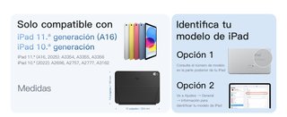 Funda con Teclado para iPad 11" A16 y 10,9"