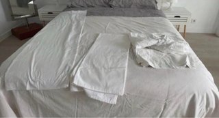 Juego de sábanas matrimonial blanco