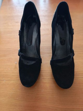 Zapatos negros tacón mujer