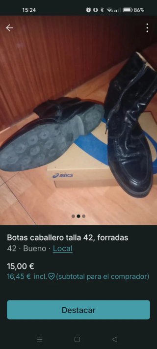Botines forrados borreguito talla 42