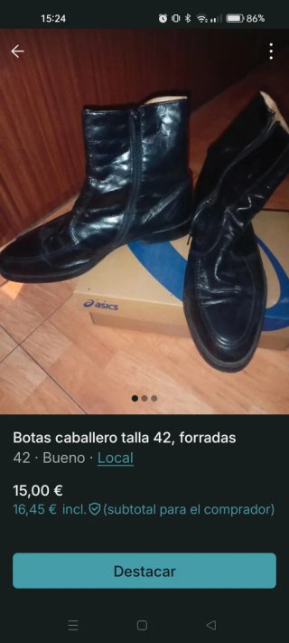 Botines forrados borreguito talla 42