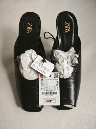 Zapatos Zara Piel Negros Talla 37