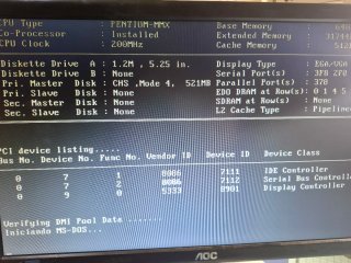 Placa Base Intel Pentium MMX 200, 32mb ram