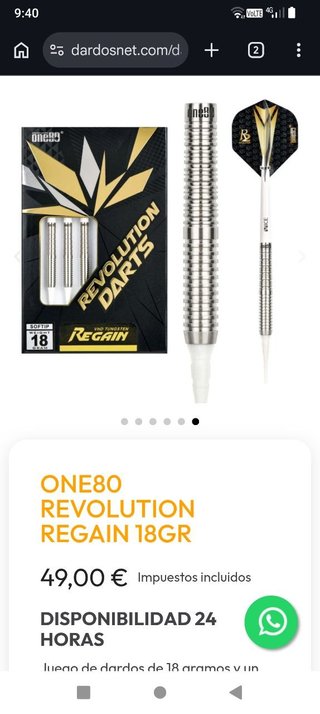 Dardos One80 Revolution Regain 18g