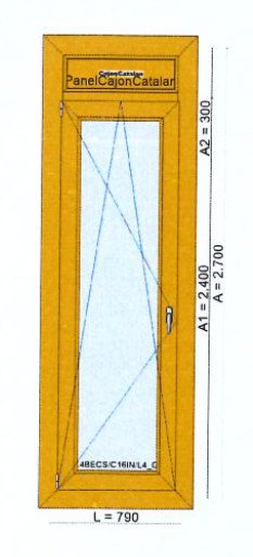 Balconera de PVC Roble Dorado