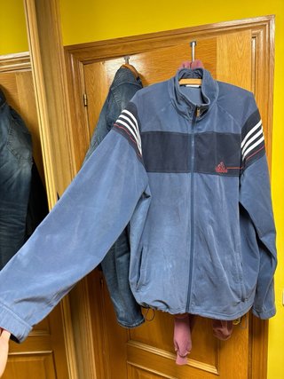 Chaqueta Adidas Retro Polar Azul Negra