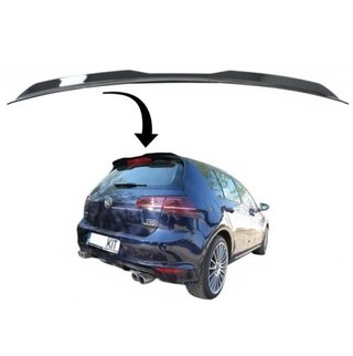 Aleron trasero para VW Golf 7 y 7.5 Look GTI Negro