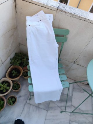 Pantalón Vaquero Blanco