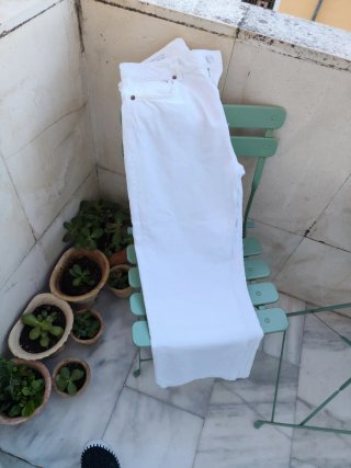 Pantalón Vaquero Blanco