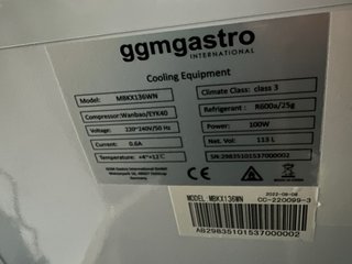 Nevera expositora cristal ggmgastro 113L