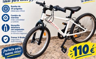 Bicicleta Rockrider 20 con cambio de marchas