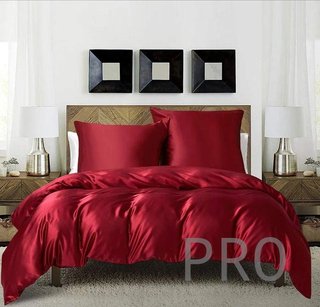 Ropa de cama de 135 x 200 rojo vino