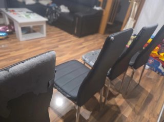 6 Sillas de Comedor Negras