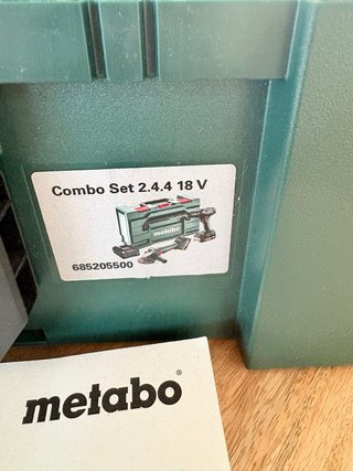 atornillador y amoladora metabo set combo 18v