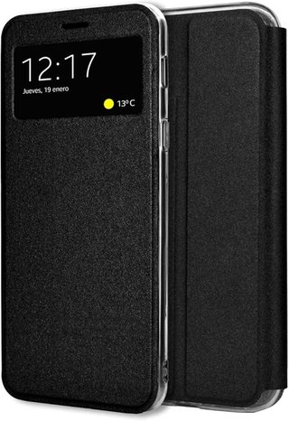 Tumundosmartphone Funda Libro Soporte con Ventana para Xiaomi Redmi Note 13 4G Color Negra