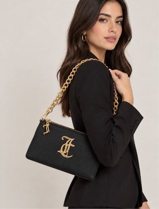 Borsa a spalla Juicy Couture nera