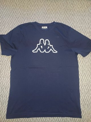 Camiseta nueva Kappa Manga Corta Azul Talla XXL.