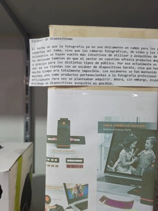 Escáner de diapositivas y negativos